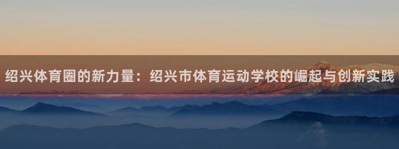 利记官方网站是多少：绍兴体育圈的新力